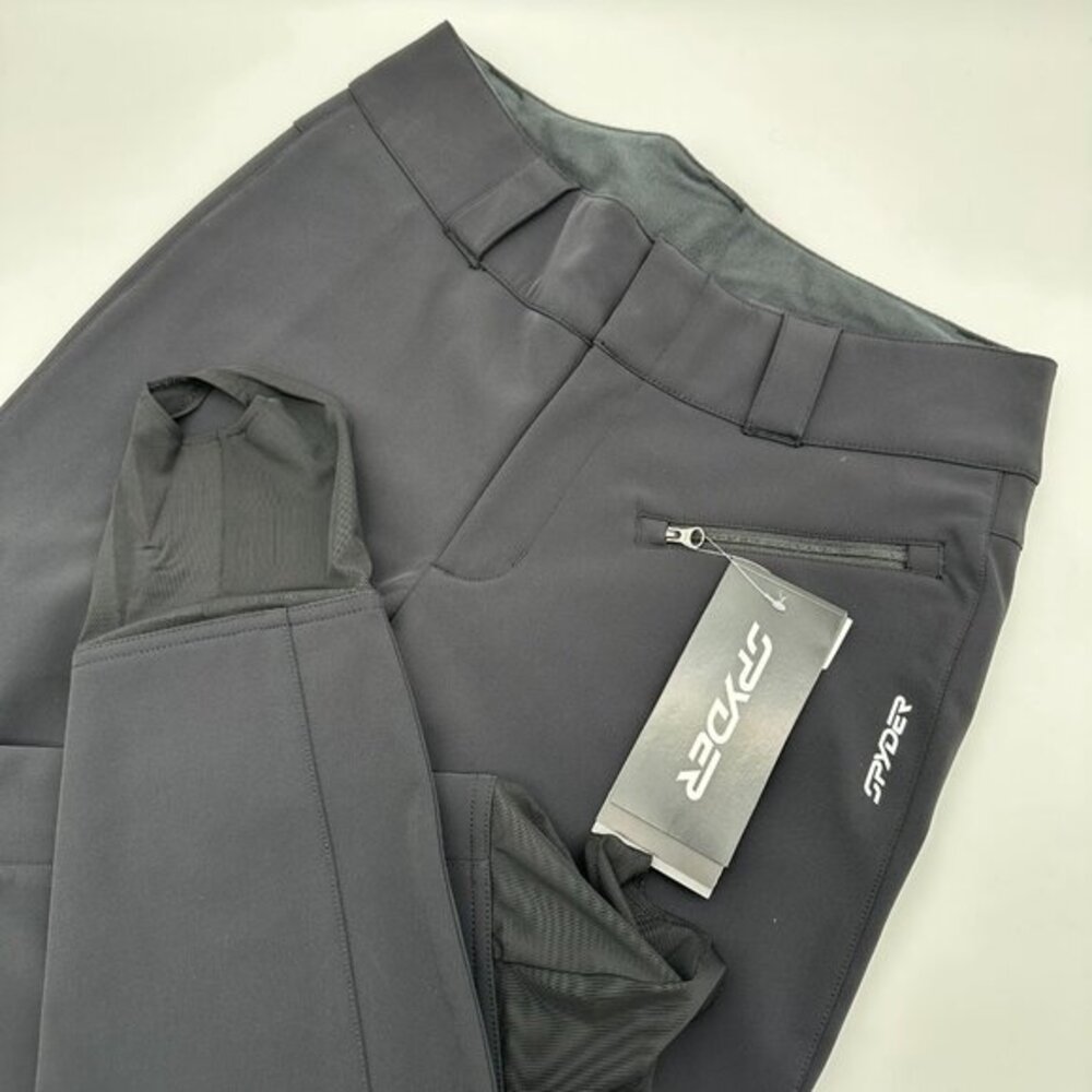 Spyder Women's Painted On Softshell Stirrup Winter Ski Snow Pant, Size 10, Black